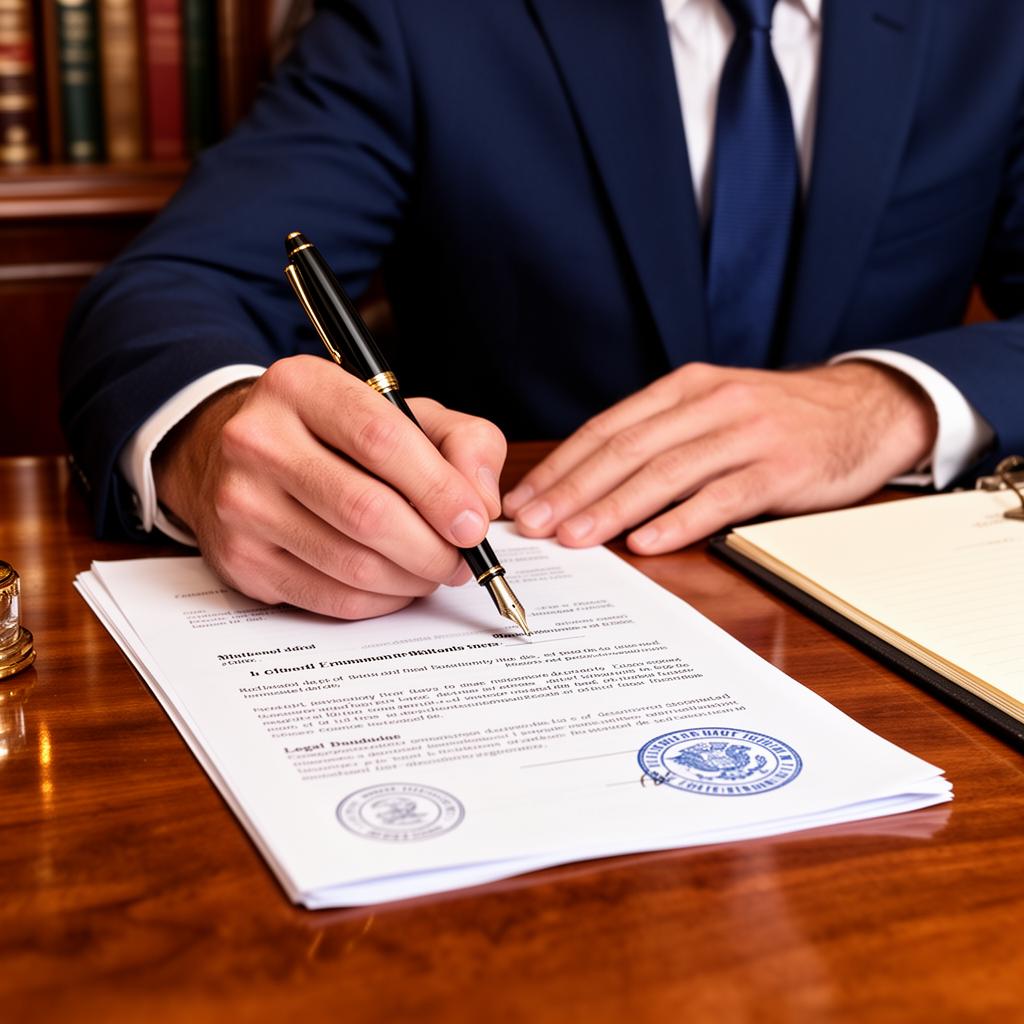 Signing legal documents